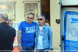 La manifestazione Sap agli Almadiani