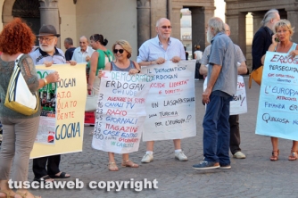 Sit-in contro il presidente turco Erdogan