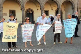 Sit-in contro il presidente turco Erdogan