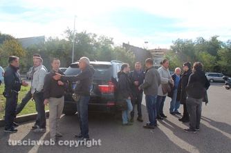 Il sit-in dei sostenitori della famiglia Manca