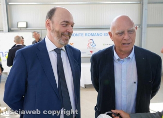 Paolo Nardocci responsabile nuove costruzioni Anas e il sindaco di Monte Romano Maurizio Testa