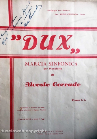 Spartiti del musicista di Bagnaia Alceste Corrado