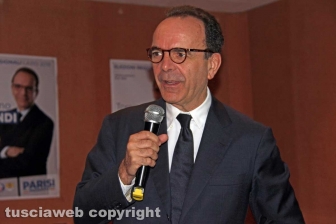 Politica - Regionali - Il candidato del centrodestra Stefano Parisi a Viterbo