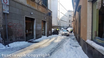 Strada chiusa in via Mazzini