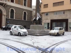 Strade ghiacciate a Viterbo