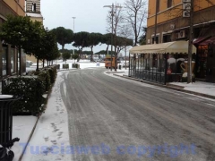Strade ghiacciate a Viterbo