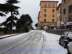 Strade ghiacciate a Viterbo