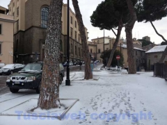 Strade ghiacciate a Viterbo