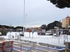 Strade ghiacciate a Viterbo