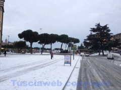 Strade ghiacciate a Viterbo