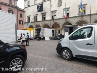 Viterbo - Sul set della serie tv Leonardo