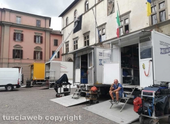 Viterbo - Sul set della serie tv Leonardo