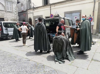 Viterbo - Sul set della serie tv Leonardo