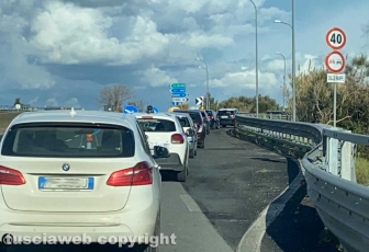 Viterbo - Superstrada chiusa - Traffico in tilt
