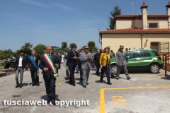 Le autorità in visita al comando stazione della forestale di Caprarola