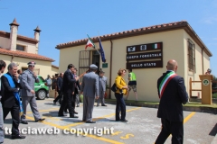 Le autorità in visita al comando stazione della forestale di Caprarola