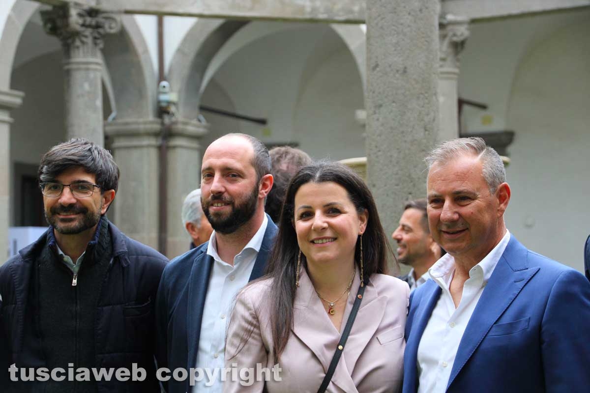 Il consigliere regionale Daniele Sabatini, la sindaca Chiara Frontini e il presidente della camera di commercio Domenico Merlani