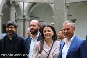 Il consigliere regionale Daniele Sabatini, la sindaca Chiara Frontini e il presidente della camera di commercio Domenico Merlani