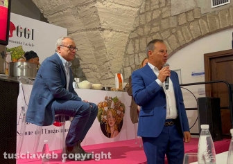Viterbo - Inaugurazione quinta edizione di Assaggi - Claudio Amendola e Domenico Merlani