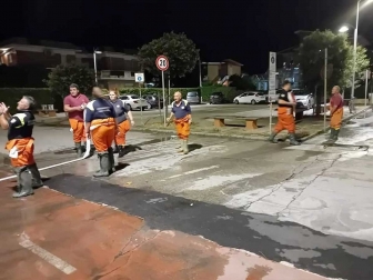Tarquinia Lido allagata - l'intervento dei volontari dell'Aeopc