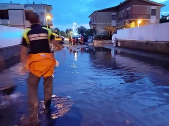 Tarquinia Lido allagata - l'intervento dei volontari dell'Aeopc