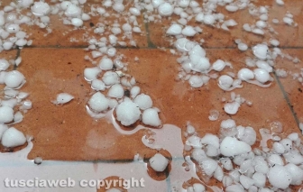 Tempesta di ghiaccio su Viterbo