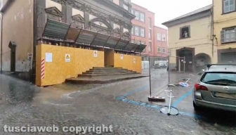 Viterbo - Piazza Luigi Concetti allagata