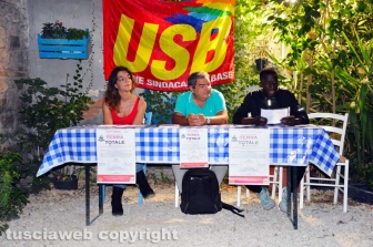 Viterbo - Elisa Bianchini, Stefano Giannandrea de Angelis e Souleimane Kouyate di Usb