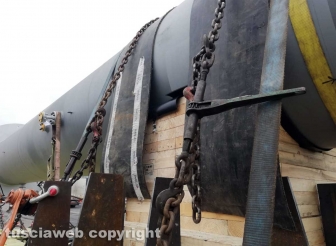 Tir con trasporto speciale bloccato