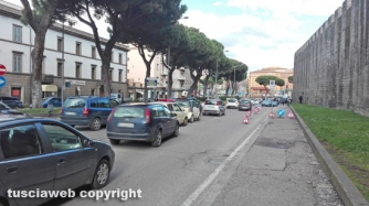 Traffico bloccato a piazzale Gramsci
