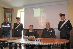 La conferenza stampa dei carabinieri