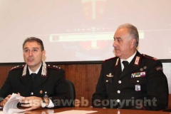 La conferenza stampa dei carabinieri