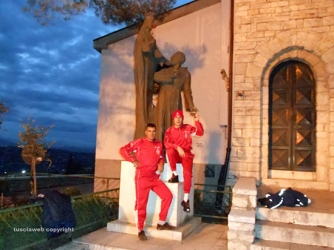 Tre pompieri in bici da Roma a San Giovanni Rotondo