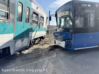 Soriano nel Cimino - Scontro pullman-treno