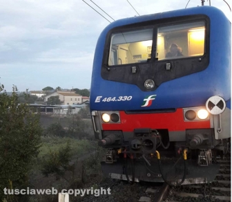 Montefiascone - Treno deraglia