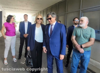Tribunale - Visita al Giardino della solidarietà - Maria Rosaria Covelli e Francesco Oddi