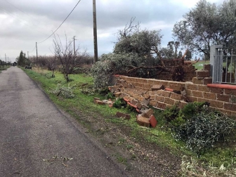 Tromba d'aria a Pescia Romana