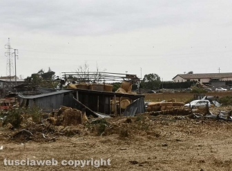 Maltempo - Tromba d'aria nella zona nord di Viterbo