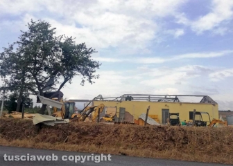 Maltempo - Tromba d'aria nella zona nord di Viterbo