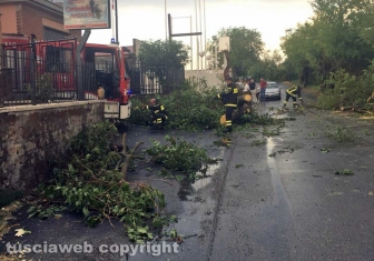 Maltempo, tromba d'aria e temporali sulla Tuscia