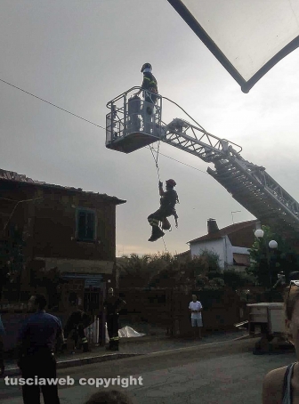 Maltempo, tromba d'aria e temporali sulla Tuscia