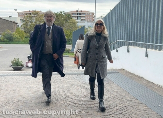 Viterbo - Udienza preliminare Frontini-Cavini - Da sinistra l'avvocato Enrico Valentini e Letizia chiatti