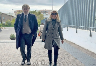 Viterbo - Udienza preliminare Frontini-Cavini - Da sinistra l'avvocato Enrico Valentini e Letizia chiatti