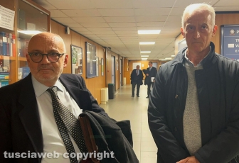Viterbo - Udienza preliminare Frontini-Cavini - L'avvocato Stefano Falcioni e Marco Bruzziches