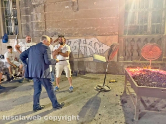 Santa Rosa - Cena dei facchini in piazza - Il vescovo Orazio Francesco Piazza