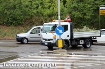 Viterbo allagata - Un lago sulla tangenziale