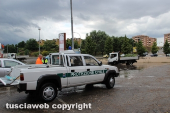 Viterbo allagata - Un lago sulla tangenziale