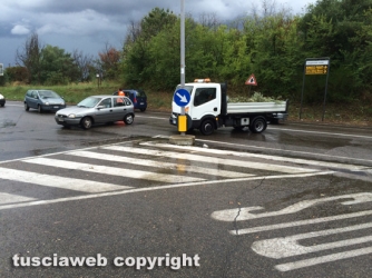 Viterbo allagata - Un lago sulla tangenziale