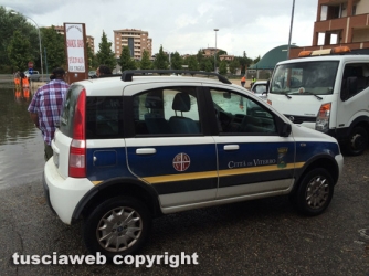 Viterbo allagata - Un lago sulla tangenziale