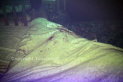 Il lenzuolo della camera di Marcella sporco di sangue